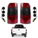 Kit Courier 1996/2009 Par Lanternas Traseiras Fumê + Chicote
