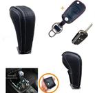 Kit Couro Capa Manopla Câmbio Automático e Chaveiro Chave Canivete Chevrolet S10 Trailblazer