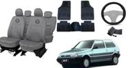 Kit couro Uno completo: capa + tapete + volante Kit couro Uno completo: capa + tapete + volante