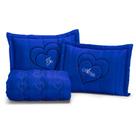Kit Coxa Te amo Casal 3 peças Matelada Bordada uso diário