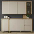 Kit Cozinha 160cm Aéreos Balcões Super Completo MDF