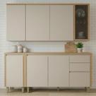 Kit Cozinha 160cm Aéreos Balcões Super Completo MDF