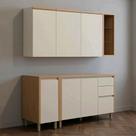 Kit Cozinha 160cm Aéreos Balcões Super Completo MDF