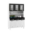 Kit Cozinha 3 Portas Vidro 3 Gavetas Telasul Star Kit Cozinha 3 Portas Vidro 3 Gavetas Telasul Star