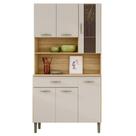 Kit Cozinha 6 portas 1 gaveta 91 Cm Golden Ktp Freijo Soft