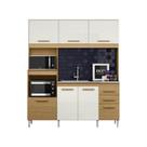 Kit Cozinha 7 Portas 2 Gavetas Camila Atacama Off White
