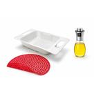 Kit Cozinha Air Fryer Silicone Escorredor Spray Organizado