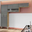 Kit Cozinha Ambiente Nala 3 Peças Freijó Gris - Kits Paraná Kit Cozinha Ambiente Nala 3 Peças Freijó Gris - Kits Paraná