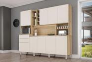 Kit cozinha armário grande barcelona cor nature / off white últimas unidades
