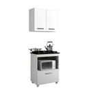 Kit Cozinha Balcão 5 Bocas Salvia Mais Armário Aéreo 2 Pt