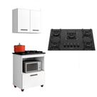Kit Cozinha Balcão Armário Salvia e Cooktop 5 Bocas Itatiaia Kit Cozinha Balcão Armário Salvia e Cooktop 5 Bocas Itatiaia