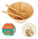 Kit Cozinha Bamboo Saladeira 3 Peças Pegadores Redonda Bamboo Kit Cozinha Bamboo Saladeira 3 Peças Pegadores Redonda Bamboo