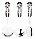 Kit Cozinha Colher De Arroz + Concha + Escumadeira Aço Inox