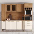 Kit Cozinha Compacta Ambiente Bc01127 10 Portas Com Painel Nature Off White - Briz