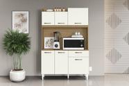 Kit Cozinha Compacta Berlim 6 portas 1 Gaveta - Atacama/Off White Aramóveis