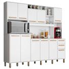 Kit Cozinha Compacta Petra Branco Cinamomo - Valdemóveis