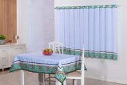 Kit Cozinha Cortina 140cm X 200cm + Toalha De Mesa 6 Lugares