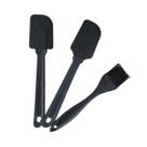 Kit Cozinha Espátulas E Pincel Em Silicone - 3 Pçs