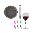 Kit Cozinha Forma Silicone 21cm + Pegador + Marcadores de Taça 6un