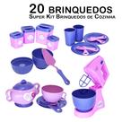 Kit Cozinha Infantil Batedeira Forminhas Xícaras Pires 20pç