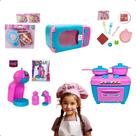 Kit Cozinha Infantil Brinquedo Fogão Cafeteira Microndas