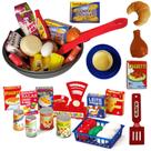 Kit Cozinha Infantil com 34 Utensílios e Comidinhas Educativas de Brinquedo