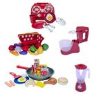 Kit Cozinha Infantil Comida Frigideira Mercado Mercado 38pç