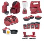 Kit Cozinha Infantil Completa Brinquedo Menino Vermelho 24pç Kit Cozinha Infantil Completa Brinquedo Menino Vermelho 24pç