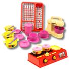 Kit Cozinha Infantil Fogão Escorredor Louças Mini Batedeira
