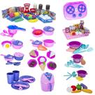 Kit Cozinha Infantil Fogão Mercado Louça Comida Legume 111p