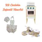 Kit Cozinha Infantil : Fogão + Panelas + Avental