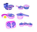 Kit Cozinha Infantil Panela Fogão Frigideira Pratos 20pçs Kit Cozinha Infantil Panela Fogão Frigideira Pratos 20pçs