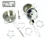 Kit Cozinha Inox Braskit Jogo de Cozinha Infantil Forminhas Panelinhas e Acessorios Brinquedo Kit Cozinha Inox Braskit Jogo de Cozinha Infantil Forminhas Panelinhas e Acessorios Brinquedo