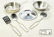 Kit Cozinha Inox Tacho Braskit Brinquedo Infantil com Panelinha e Acessorios Kit Cozinha Inox Tacho Braskit Brinquedo Infantil com Panelinha e Acessorios