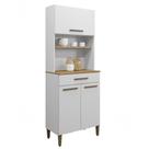 Kit Cozinha Itália 03 Portas E 01 Gaveta Arte Móveis Branco Kit Cozinha Itália 03 Portas E 01 Gaveta Arte Móveis Branco