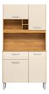 Kit cozinha malta demobile 4 portas 1 gavetas cinamomo off white