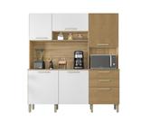 Kit Cozinha Mdp 6 portas 2 Gavetas Ferrara Freijo Supremo Ri