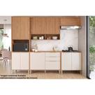 Kit Cozinha Modulada 5 Peças Divina (2Aéreos+2Balcões+1Paneleiro) CZ002 Freijo/Off White - MGM Kit Cozinha Modulada 5 Peças Divina (2Aéreos+2Balcões+1Paneleiro) CZ002 Freijo/Off White - MGM