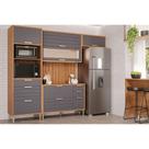 Kit Cozinha Modulada 5 Peças Eloise (2Aéreos+1Balcão+1TorreQuente+1Complemento) C5P109 Freijo/Titanium - MGM Kit Cozinha Modulada 5 Peças Eloise (2Aéreos+1Balcão+1TorreQuente+1Complemento) C5P109 Freijo/Titanium - MGM