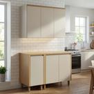 Kit Cozinha Modular 120cm 4 Peças Completo