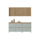 Kit Cozinha Nesher 4 Peças Rainha CZ432 Nature/Verde