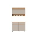 Kit Cozinha Nesher Realeza 2 Peças CZ108 Carvalho/Greice Kit Cozinha Nesher Realeza 2 Peças CZ108 Carvalho/Greice