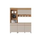 Kit Cozinha Nesher Realeza 3 Peças CZ105 Carvalho/Greice