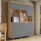 Kit Cozinha Nobreza com 5 Portas 2 Gavetas 160cm Nesher