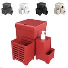 Kit Cozinha Pia Lixeira Escorredor de Talheres Dispenser 3 Pçs
