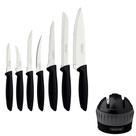 Kit Cozinha Premium Jogo de Facas Plenus 7 Peças Preto com Afiador Profio Profissional Kit Cozinha Premium Jogo de Facas Plenus 7 Peças Preto com Afiador Profio Profissional