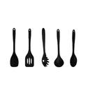 Kit Cozinha Silicone Preto 5 Peças - Mundiart