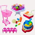 Kit Cozinha supermercado brinquedo infantil casinha 30 peças