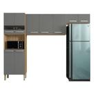 Kit Cozinha Versalhes 3 Peças Freijó Gris - Kits Paraná Kit Cozinha Versalhes 3 Peças Freijó Gris - Kits Paraná