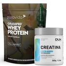 Kit Creatina 300g Dux WHey Grassfred Baunilha 450g PuraVida Kit Creatina 300g Dux WHey Grassfred Baunilha 450g PuraVida